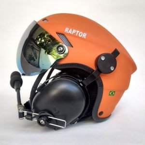 CAPACETE RAPTOR COR LARANJA FOSCO COM VISEIRA