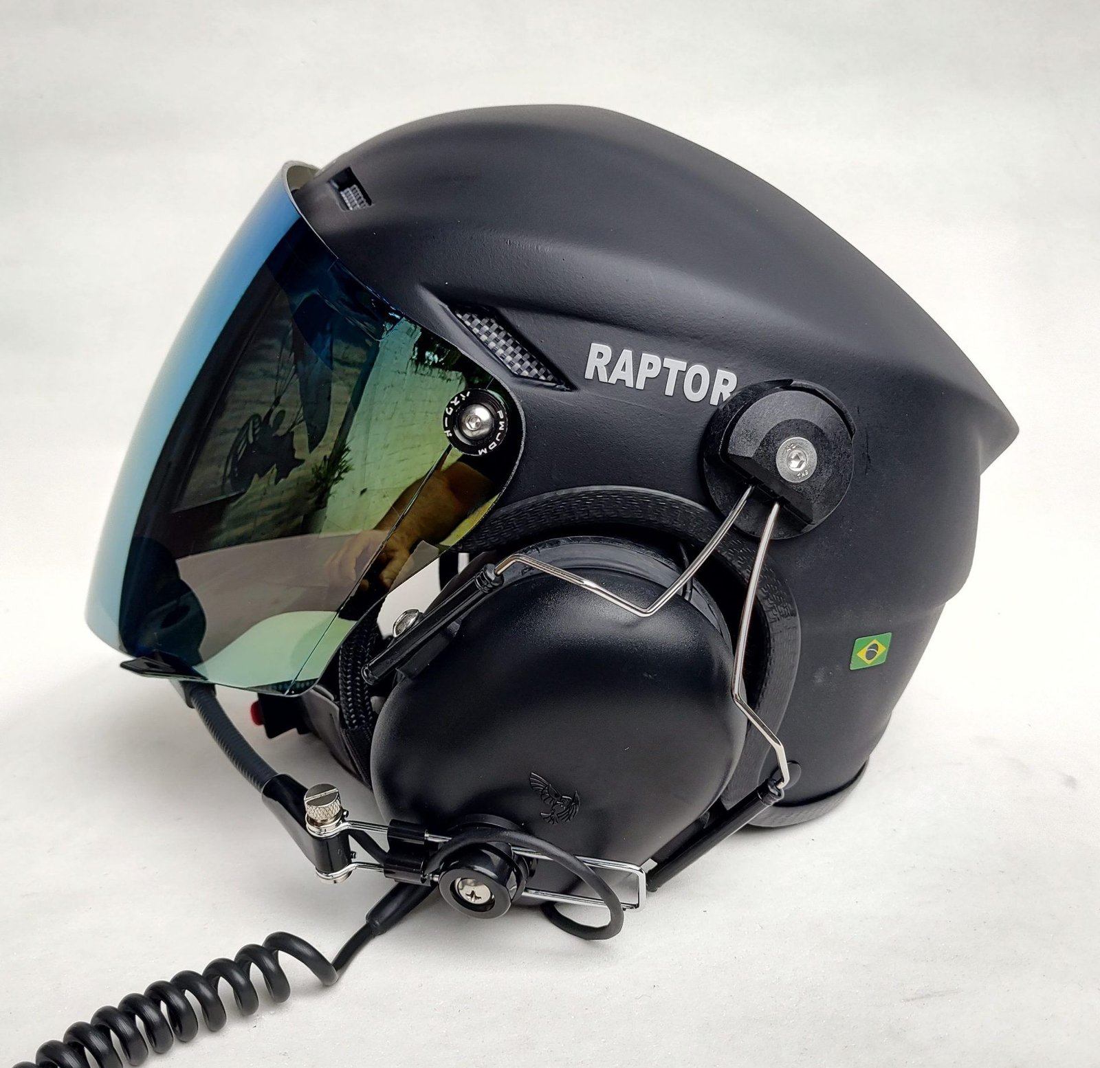 CAPACETE RAPTOR COR PRETO FOSCO COM VISEIRA MODELO FULL FACE E SISTEMA DE PRENDER A FONIA MODELO TIPO 3M - Imagem 22