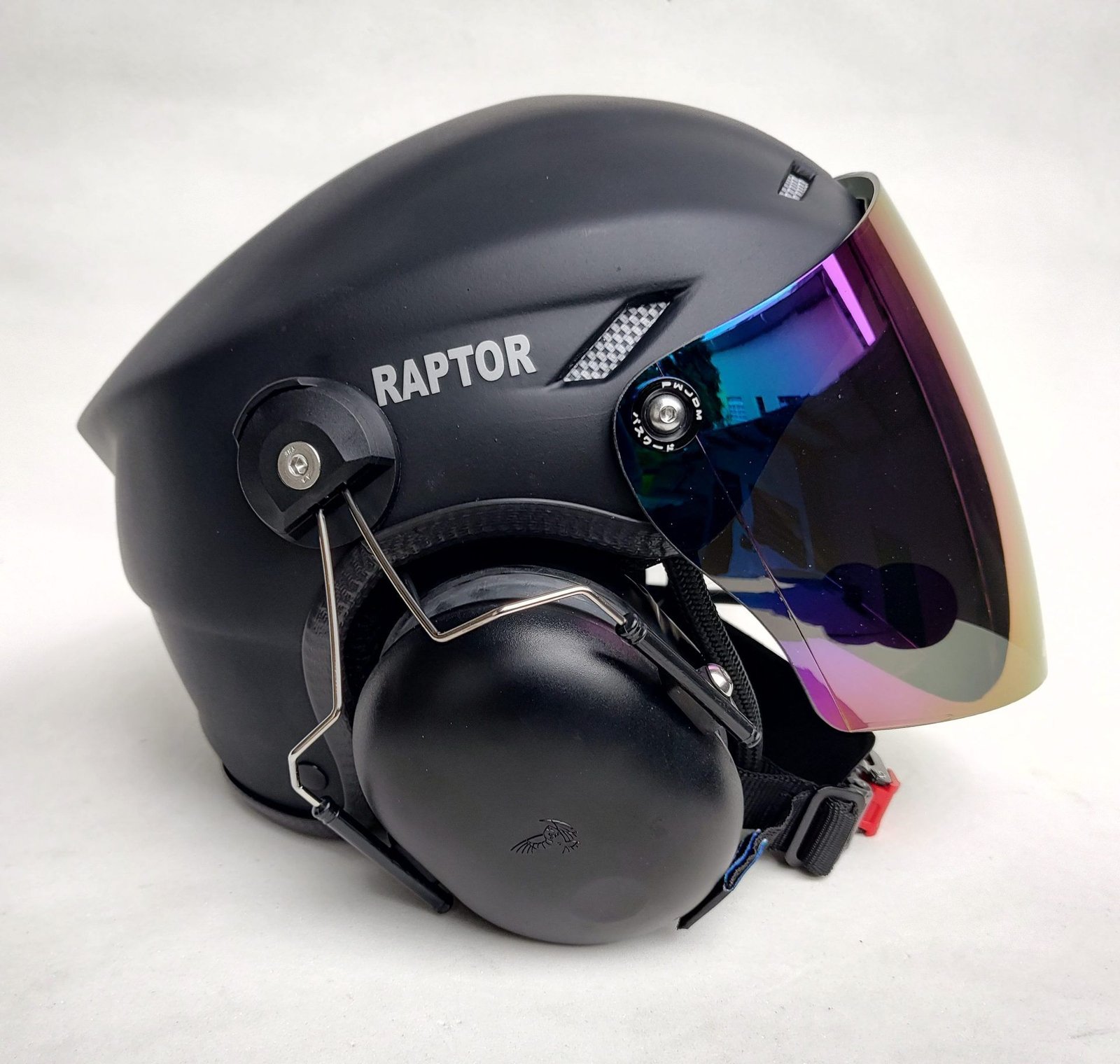 CAPACETE RAPTOR COR PRETO FOSCO COM VISEIRA MODELO FULL FACE E SISTEMA DE PRENDER A FONIA MODELO TIPO 3M - Imagem 11