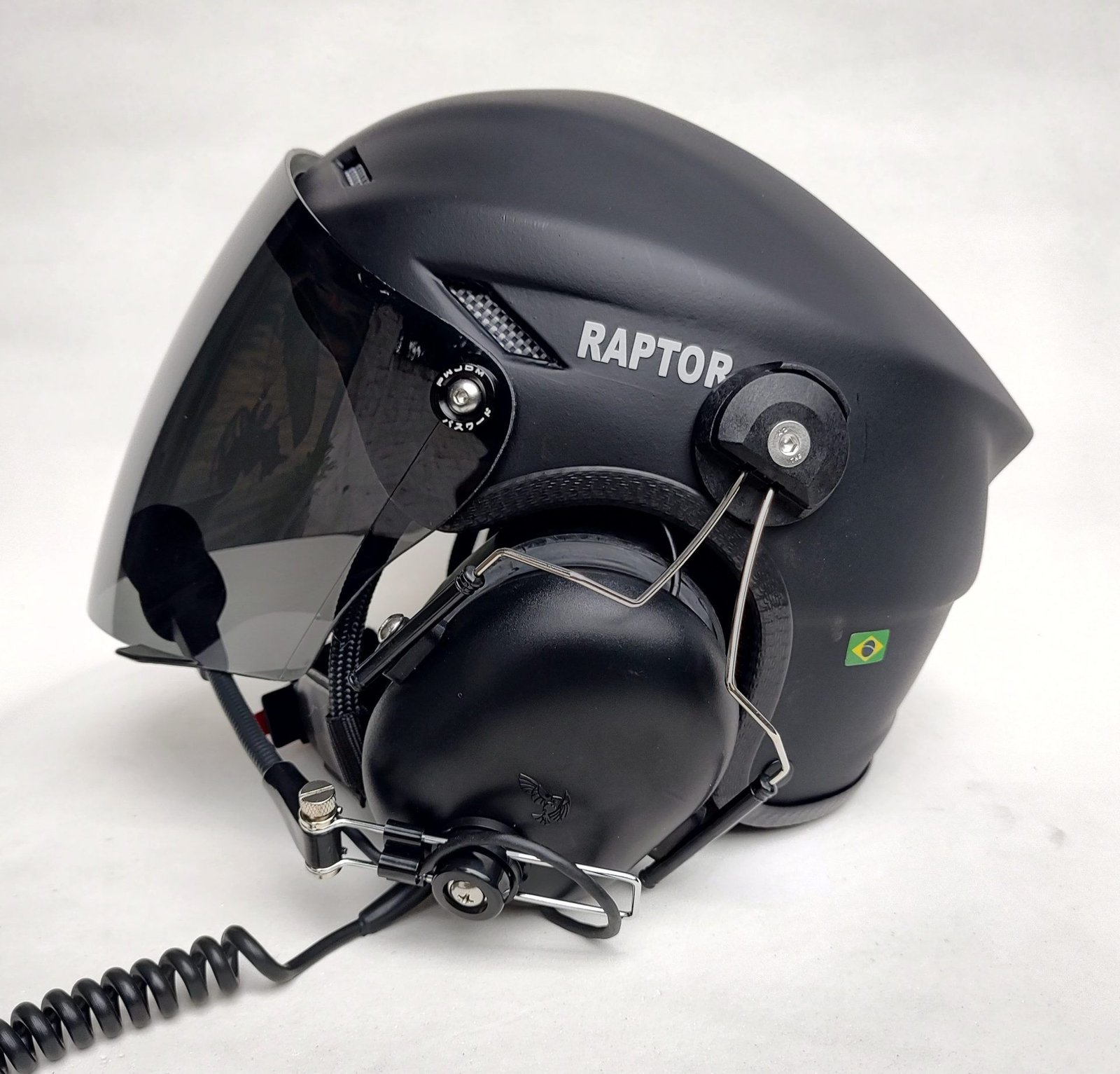 CAPACETE RAPTOR COR PRETO FOSCO COM VISEIRA MODELO FULL FACE E SISTEMA DE PRENDER A FONIA MODELO TIPO 3M - Imagem 5