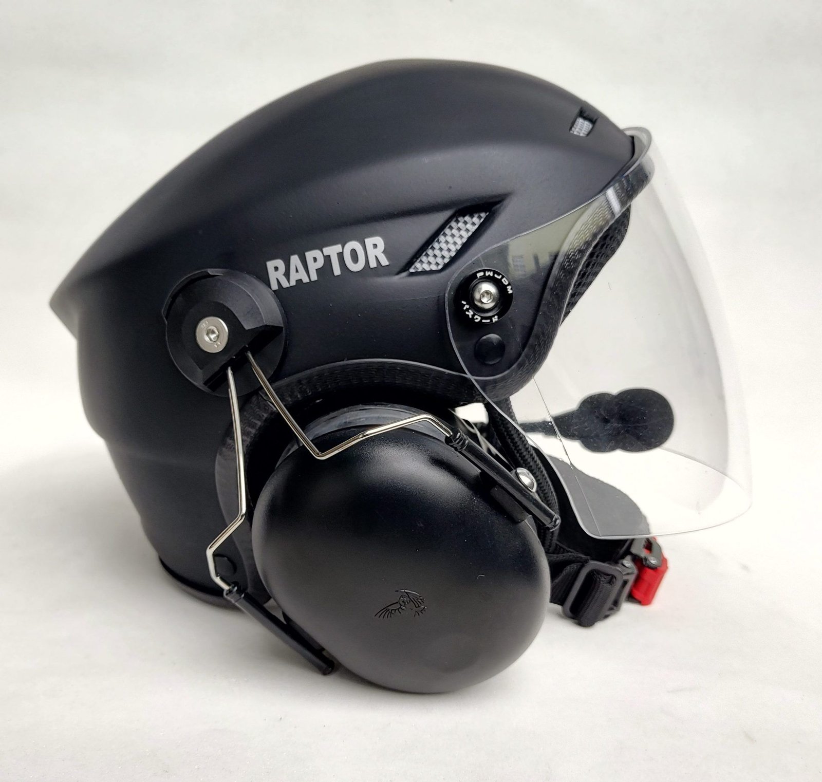 CAPACETE RAPTOR COR PRETO FOSCO COM VISEIRA MODELO FULL FACE E SISTEMA DE PRENDER A FONIA MODELO TIPO 3M - Imagem 2