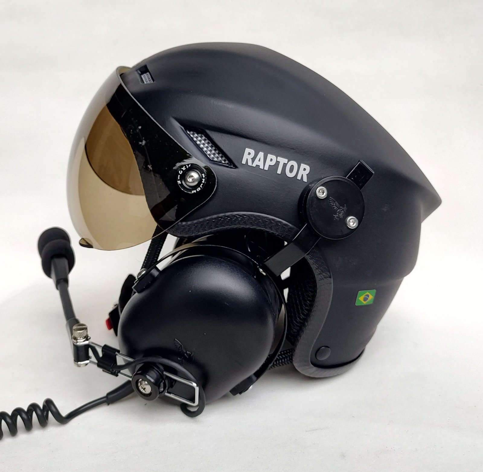 CAPACETE RAPTOR PRETO FOSCO COM VISEIRA E SISTEMA DE PRENDER A FONIA MODELO FLYTEC - Imagem 12