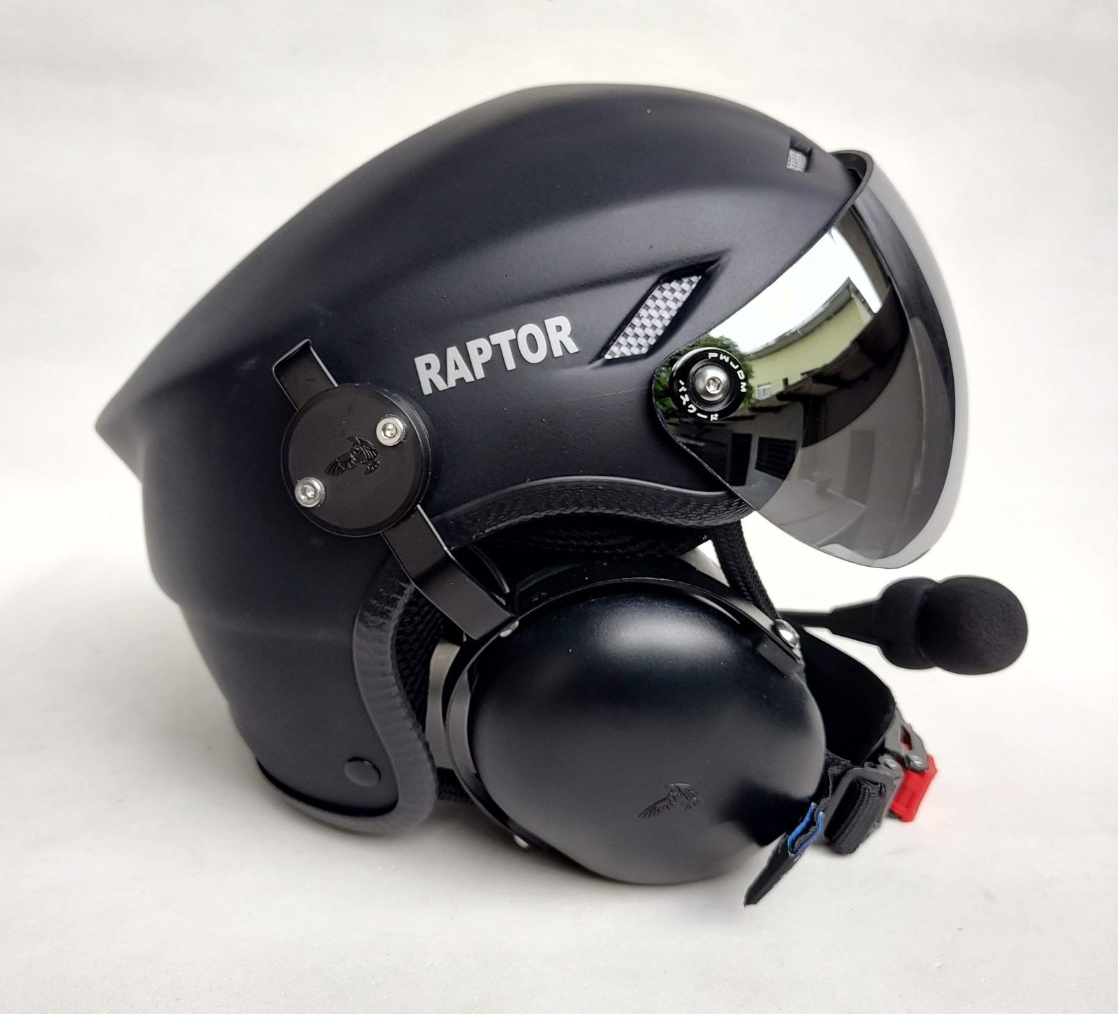 CAPACETE RAPTOR PRETO FOSCO COM VISEIRA E SISTEMA DE PRENDER A FONIA MODELO FLYTEC - Imagem 9