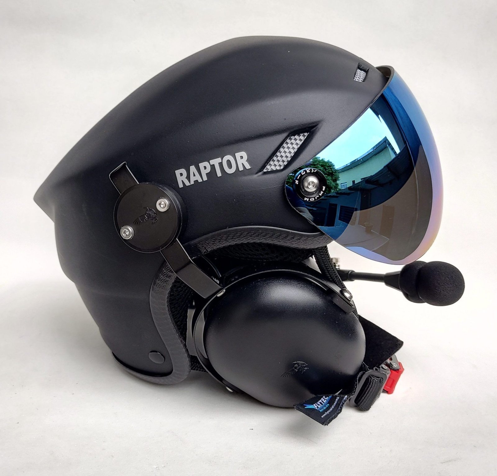 CAPACETE RAPTOR PRETO FOSCO COM VISEIRA E SISTEMA DE PRENDER A FONIA MODELO FLYTEC - Imagem 4