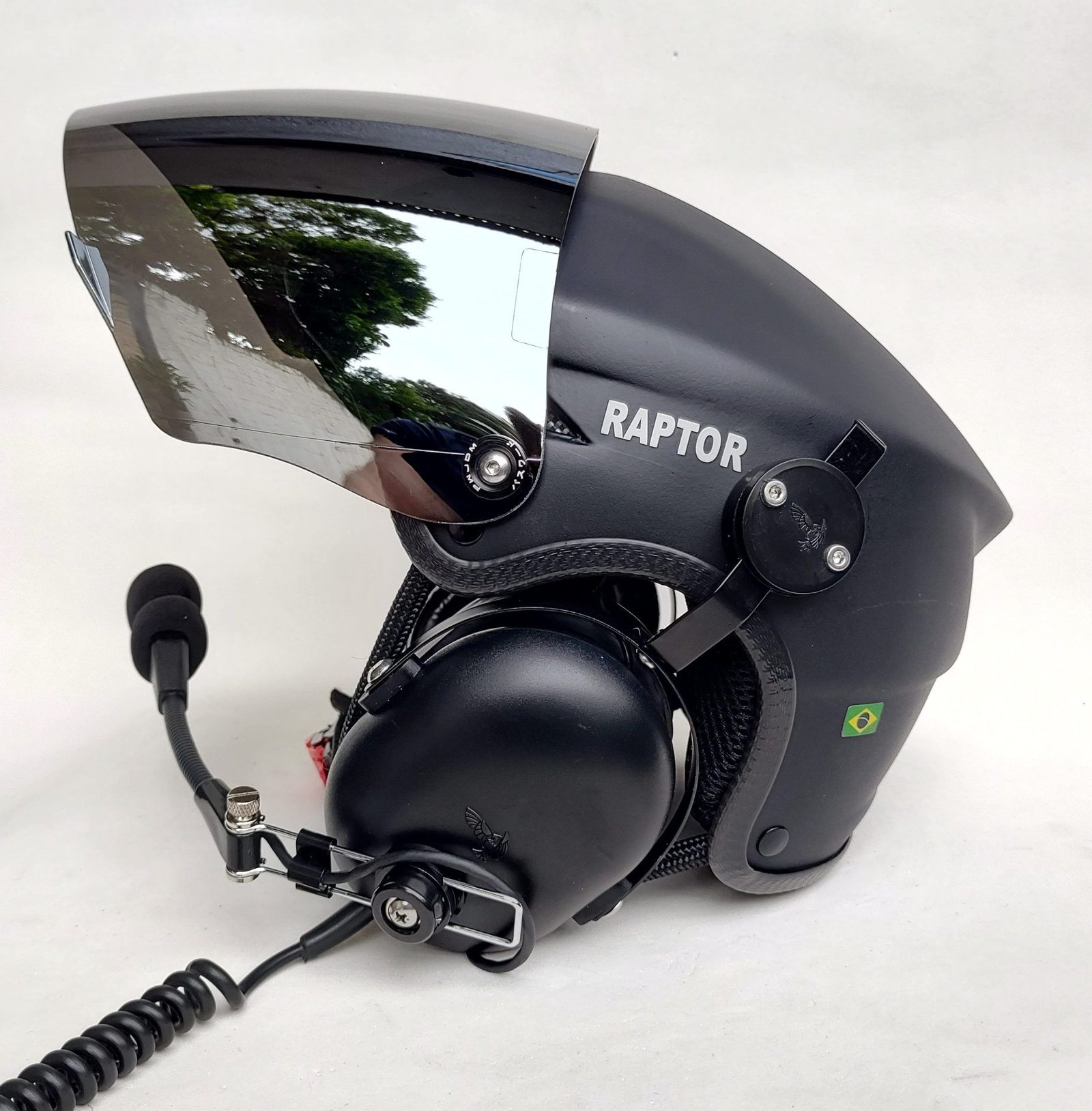 CAPACETE RAPTOR COR PRETO FOSCO COM VISEIRA MODELO FULL FACE E SISTEMA DE PRENDER A FONIA MODELO FLYTEC - Imagem 21