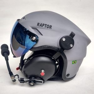 CAPACETE RAPTOR COR CINZA FOSCO COM VISEIRA