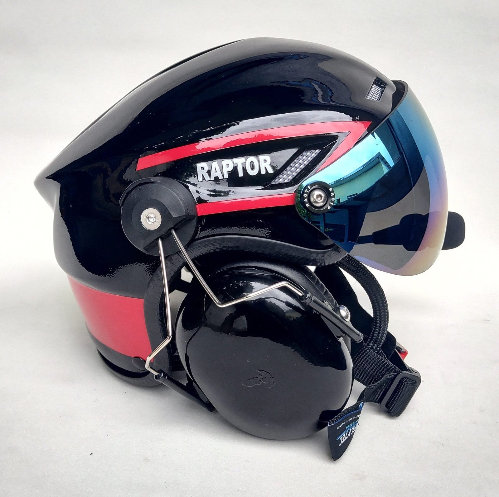 CAPACETE RAPTOR COR ITALY COM SISTEMA DE PRENDER A FONIA MODELO TIPO 3M - Imagem 6