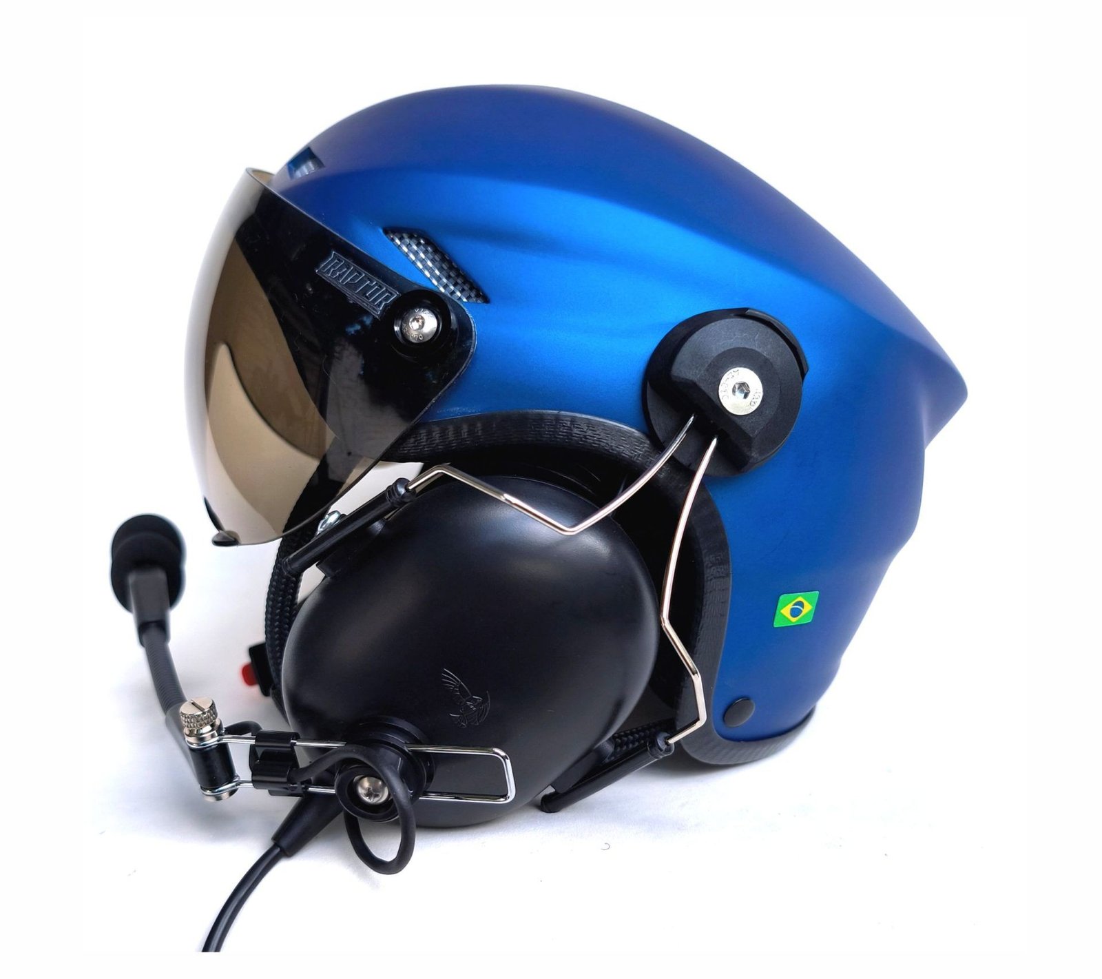 CAPACETE RAPTOR COR AZUL FOSCO - Imagem 3