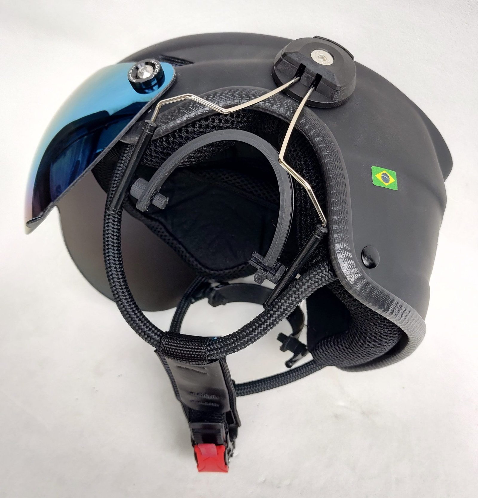 CAPACETE MODELO RAPTOR COM SUPORTE PARA ADAPTAÇÃO DOS FONES BOSE A20 E A30 - Imagem 4